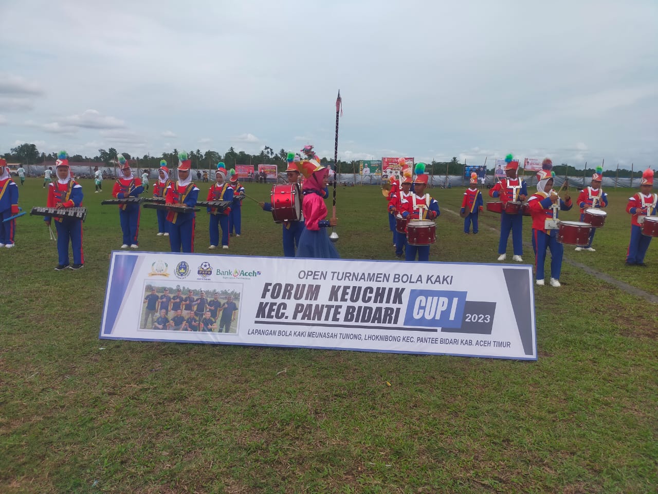 Open Tournamen Piala Forum Keuchik Pante Bidari Dimulai Ketua APDESI Kabupaten Aceh Timur Hadir