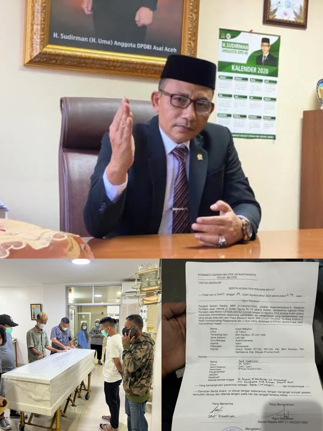 Haji Uma Kecam Oknum Paspampres Pelaku Penganiayaan Warga Aceh Hingga Meninggal