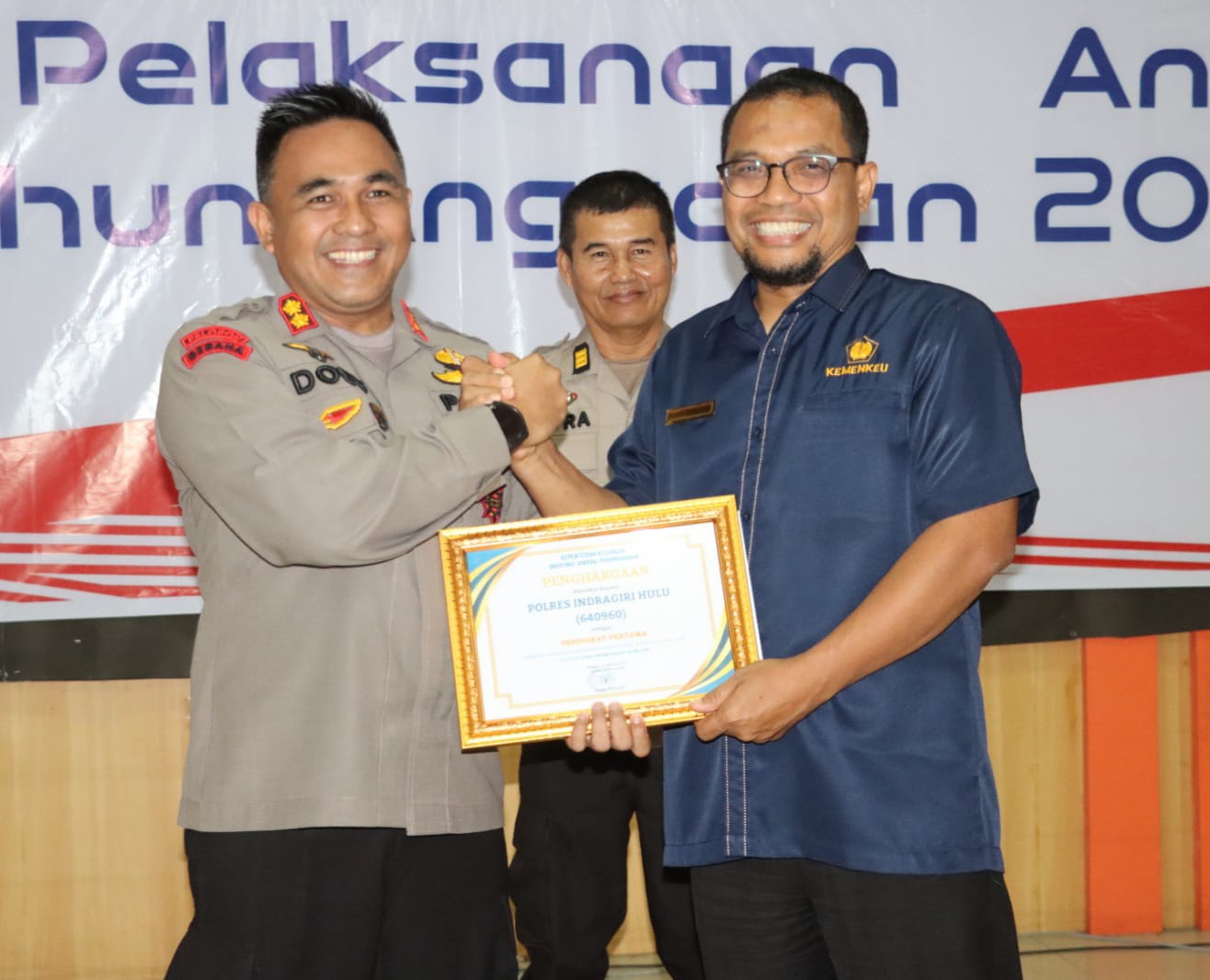 Polres Inhu Terima 3 Penghargaan Terbaik Pertama dari KPPN Rengat