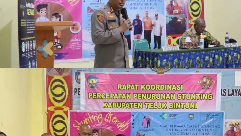 Kapolres Paparkan Si Pesta dalam Rakor Percepatan Penurunan Stunting Teluk Bintuni