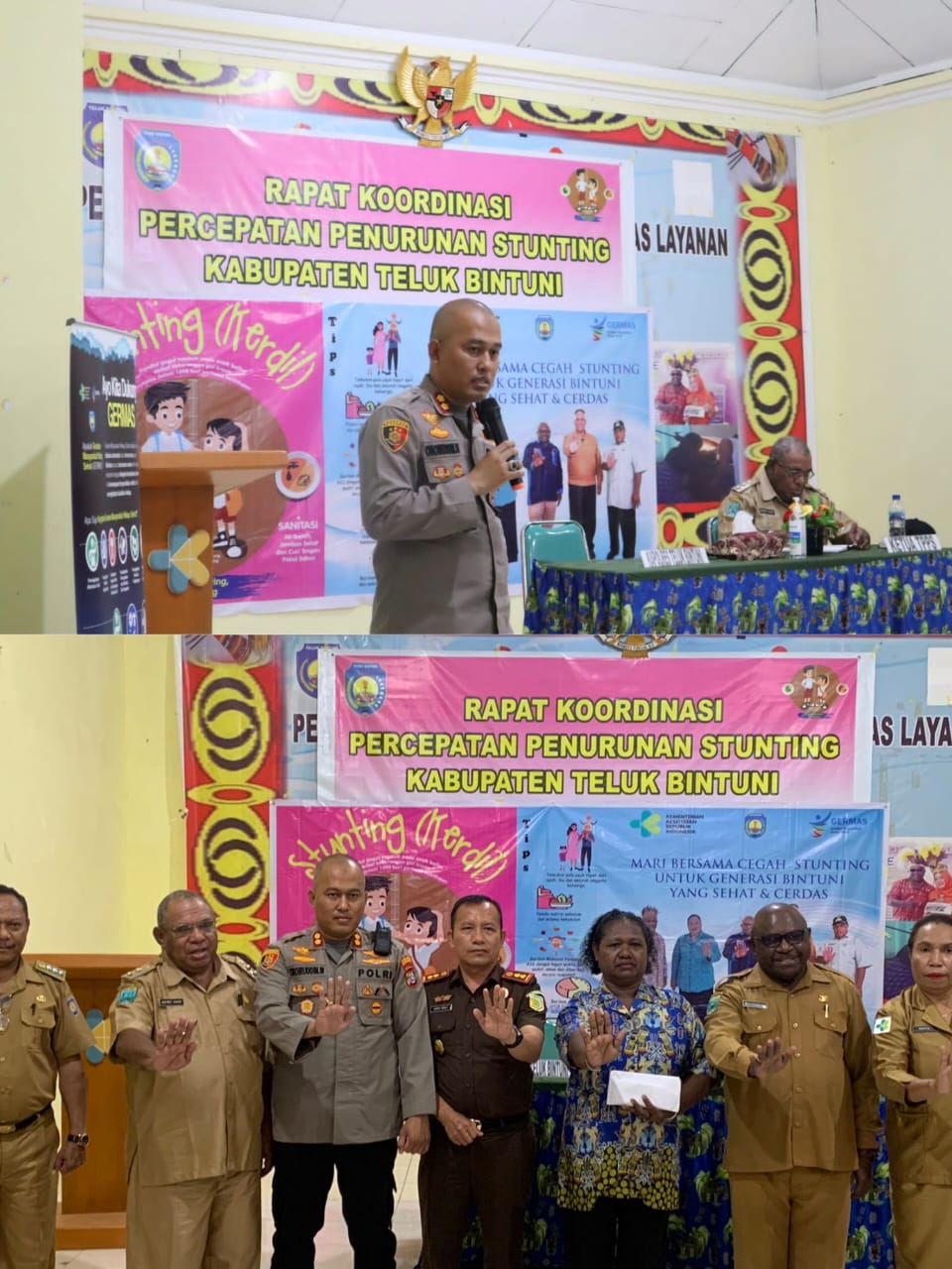 Kapolres Paparkan Si Pesta dalam Rakor Percepatan Penurunan Stunting Teluk Bintuni