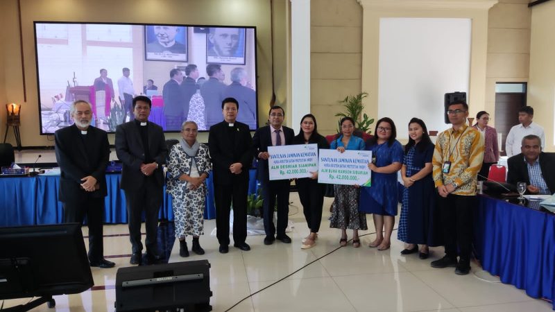 BPJAMSOSTEK Pematangsiantar Serahkan Santunan Kepada Ahli Waris Gereja HKBP