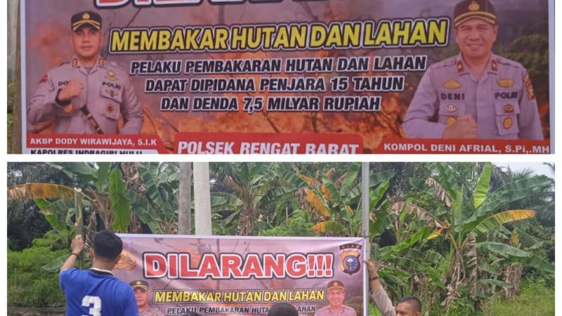 Polres Inhu Himbau Larang Bakar Hutan Lahan Di Musim Kemarau.