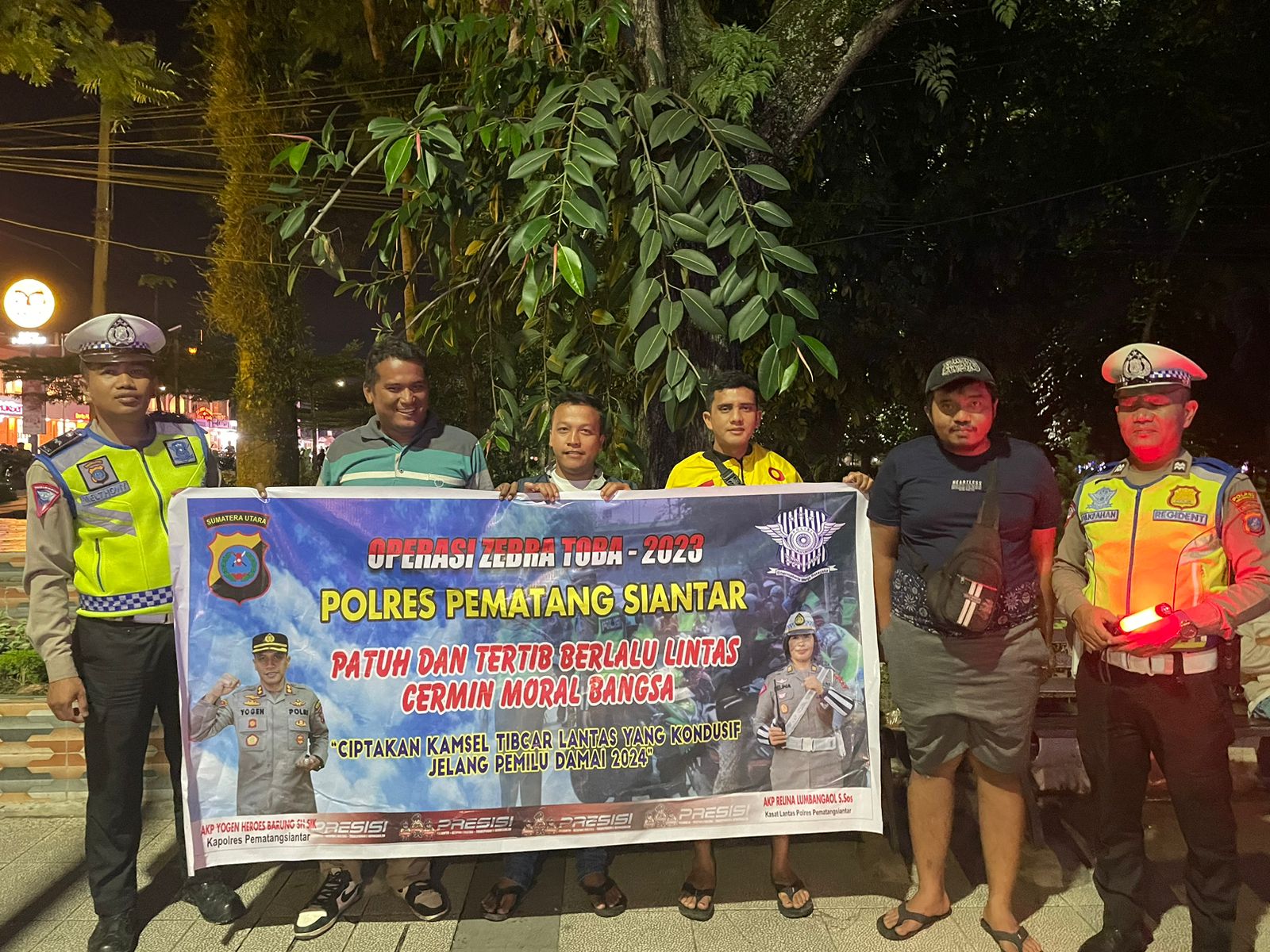 Sat Lantas Polres Pematang Siantar Sosialisasi Ops Zebra Toba 2023