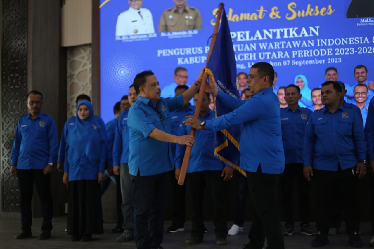 PWI Aceh Lantik Pengurus PWI Aceh Utara Periode 2023-2026