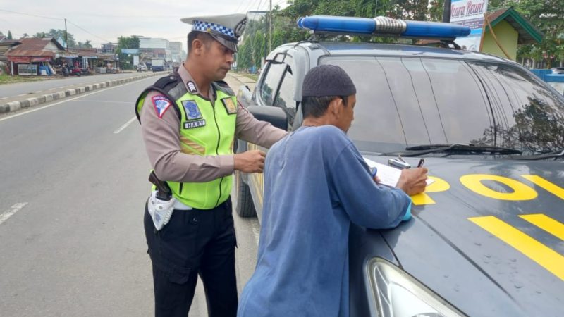 Ops Zebra LK Polres Inhu Ratusan Pengendara Terjaring