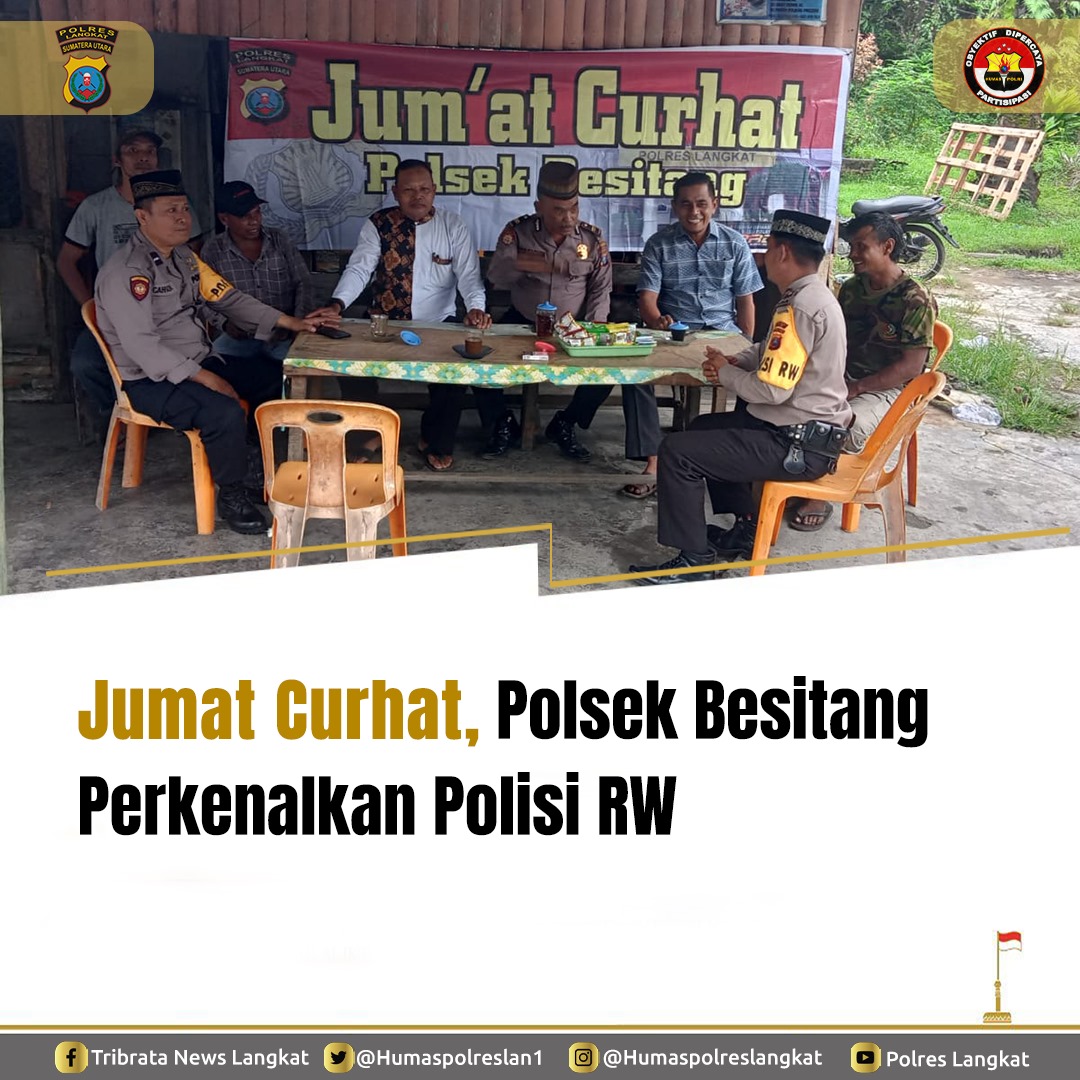 Jumat Curhat, Polsek Besitang Polres Langkat Kenalkan Polisi RW