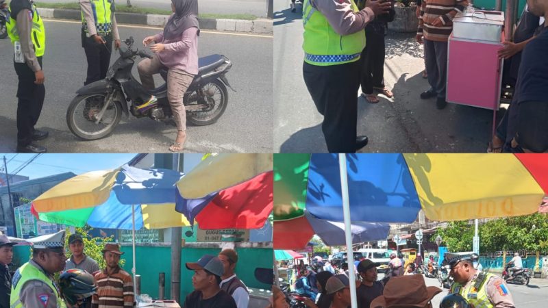 Ops Zebra Seulawah 2023, Satlantas Polres Aceh Barat Sosialisasi Kepada Pedagang
