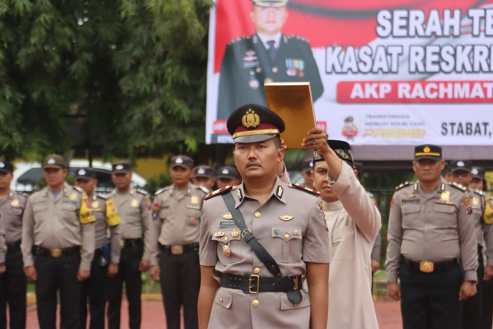 Pelantikan Dan Perkenalan AKP Aribowo S.I.K, M.H Sebagai Kasat Reskrim Polres Langkat Polda Sumut