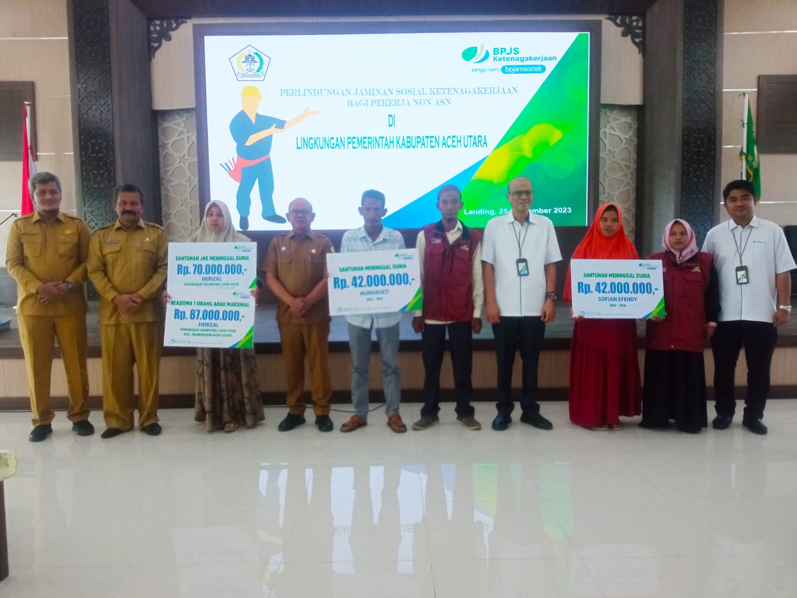 BPJS Ketenagakerjaan sosialisasi Manfaat Jamsostek Bagi Tenaga Non ASN Pemkab Aceh Utara