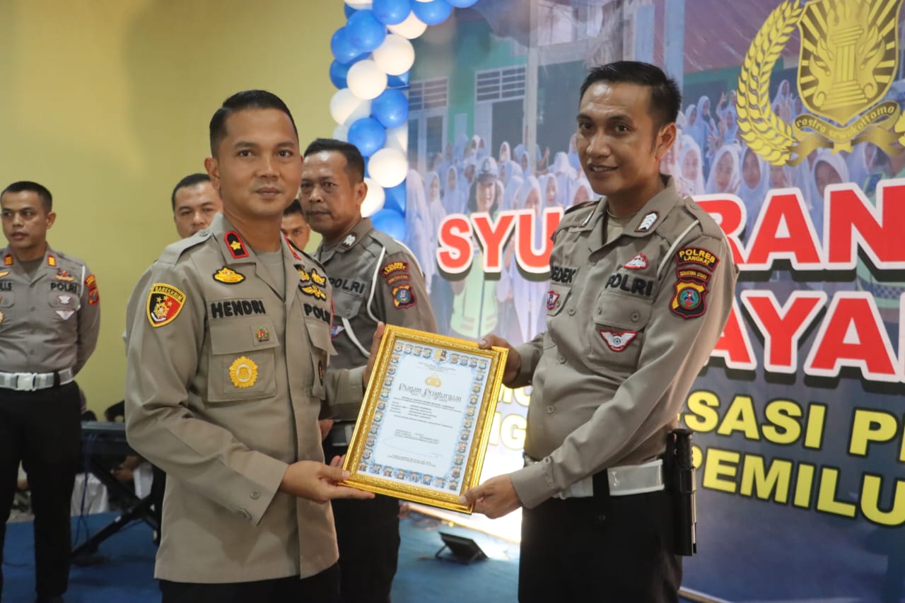 Peringati Hari Jadi Sat Lantas Bhyangkara ke 68 Tahun, Polres Langkat Gelar Syukuran