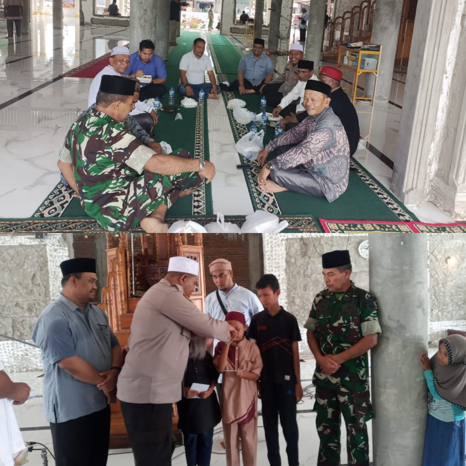 Pada Peringatan Maulid Nabi di Gampong Keude Bagok, Kapolsek Nurussalam Turut Menyantuni Anak Yatim