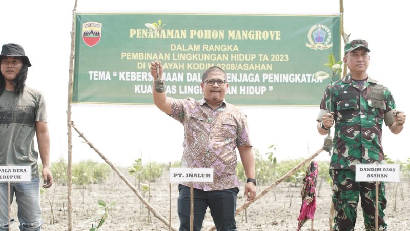 INALUM dan Kodim 022/Asahan Kolaborasi Tanam Mangrove di Pesisir Batu Bara Bersama Kelompok Tani Cinta Mangrove