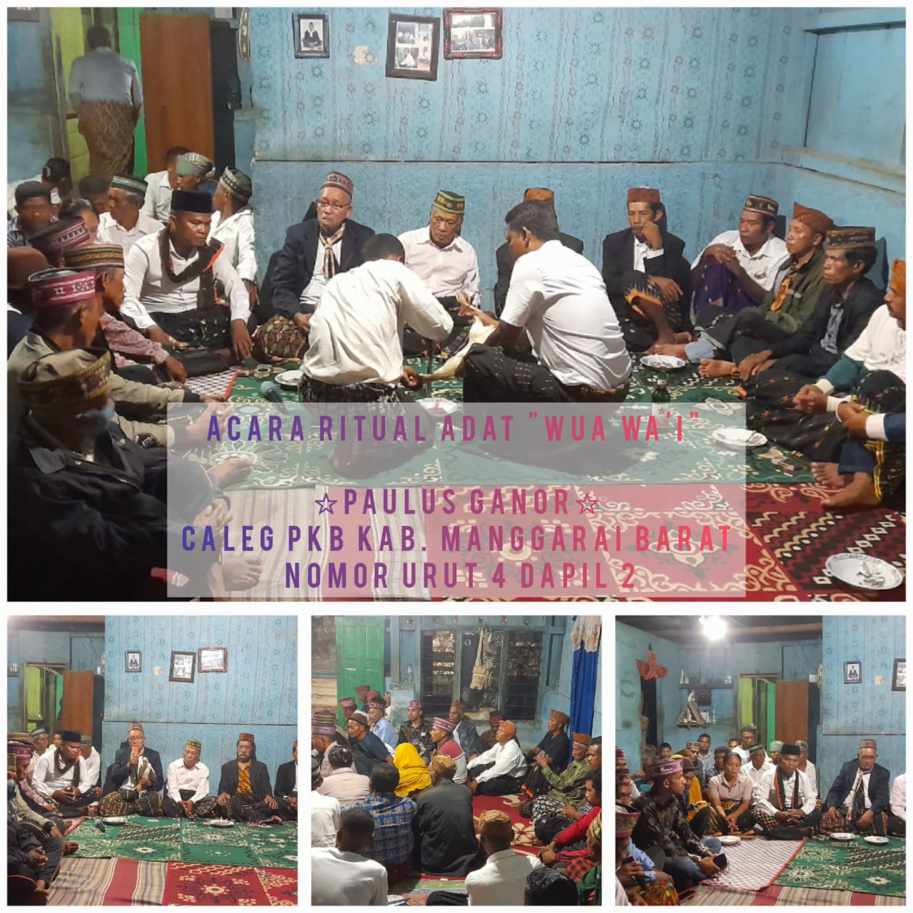 Paulus Ganor, Caleg PKB No. Urut 4 Dapil 2 Gelar Ritual Adat Wuat Wa’i di Kampung Nangka