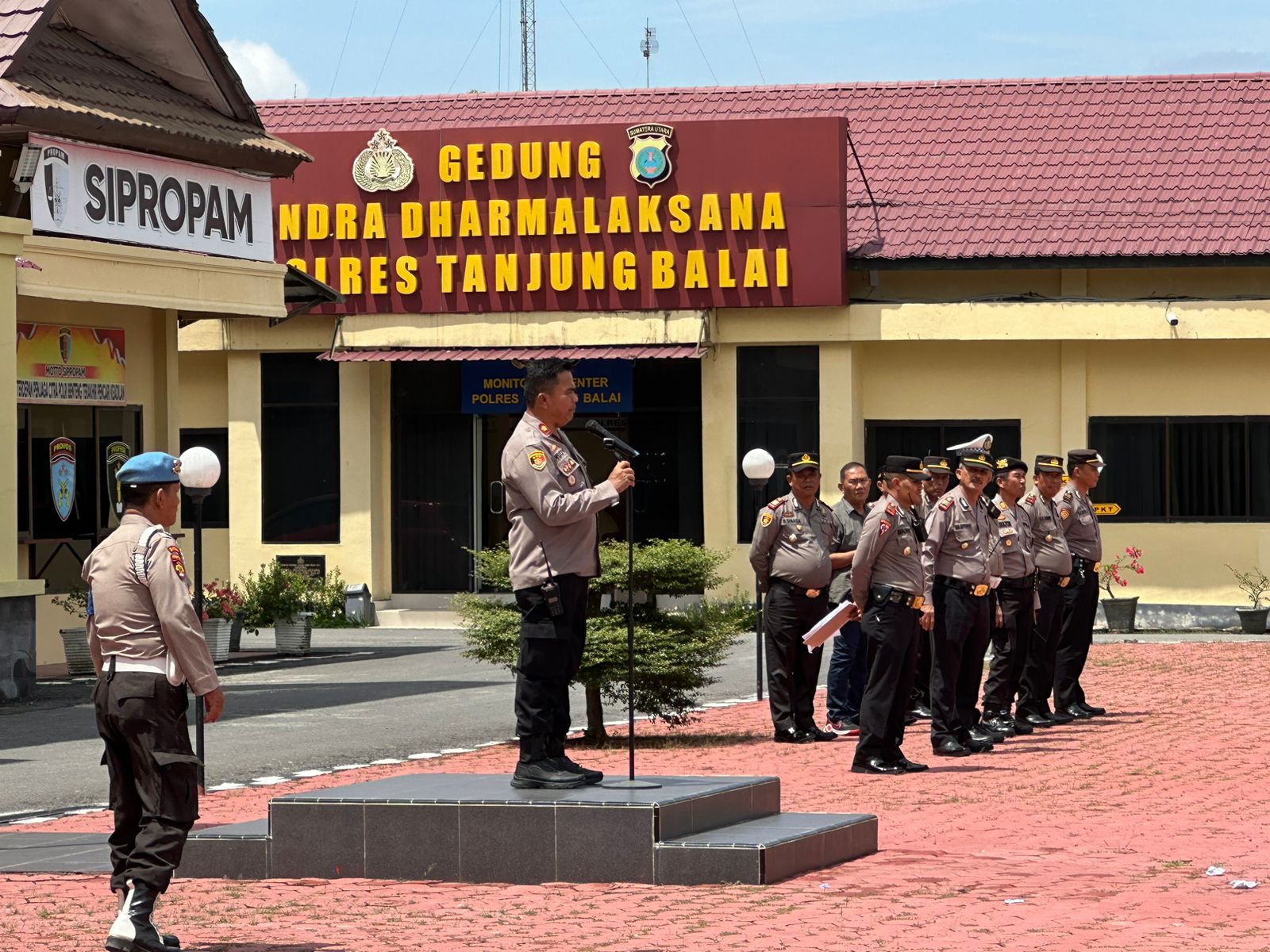 Polres Tanjung Balai Gelar Sispamkota Latih Anggota Kesiapan Pemilu 2024