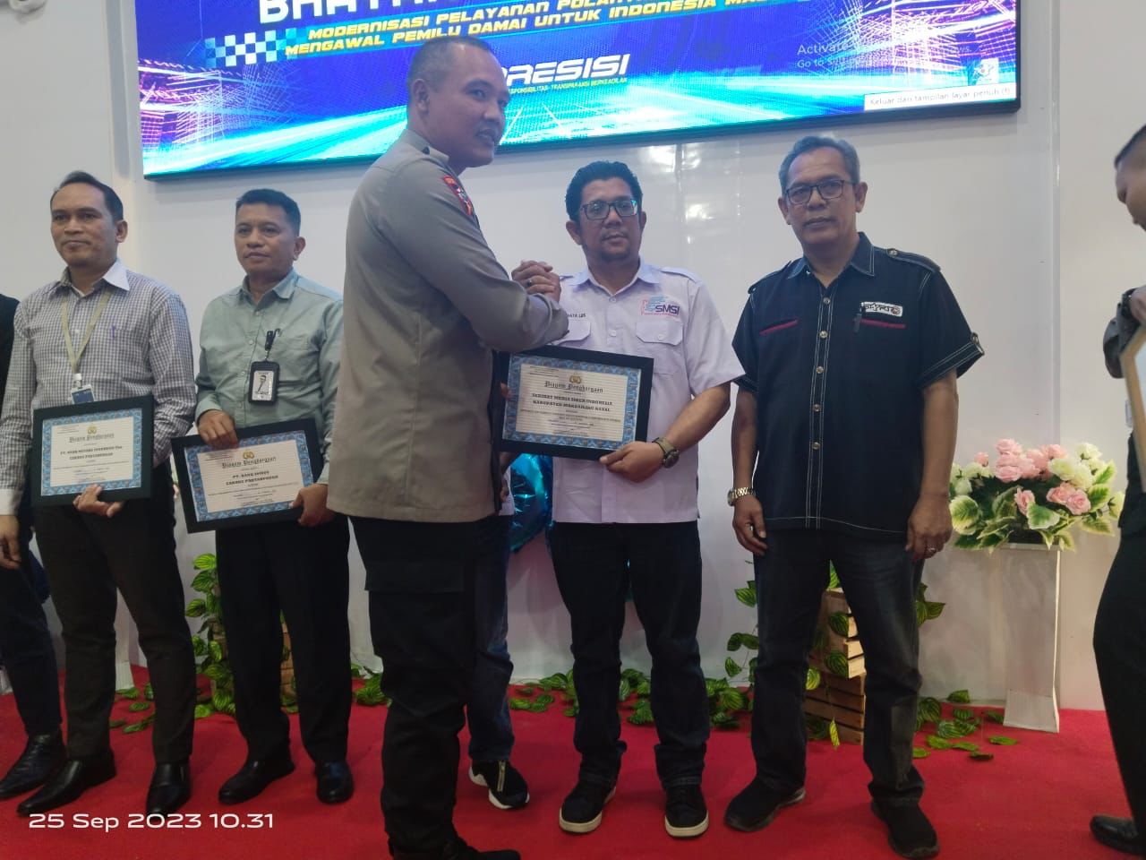 HUT Polantas Ke 68, Polres Madina Kembali Beri Penghargaan Ke SMSI Madina