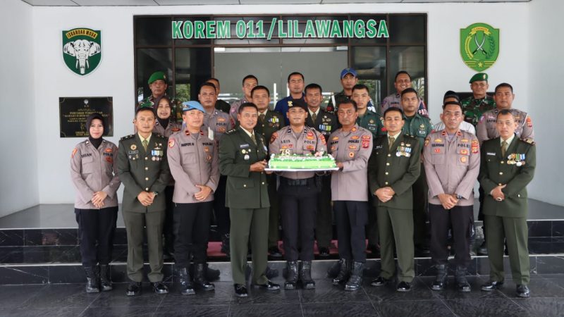 HUT TNI ke-78, Polres Aceh Utara Beri Surprise Untuk Korem O11/Lilawangsa