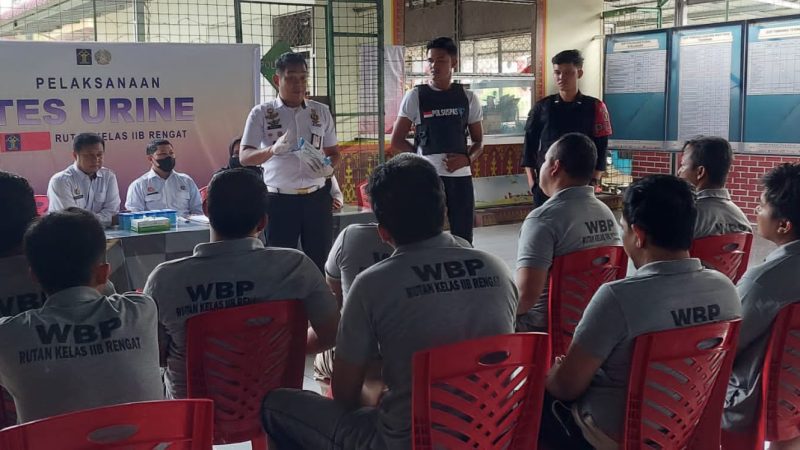 Komitmen Cegah Narkoba, Rutan Kelas II B Rengat Lakukan Tes Urine 