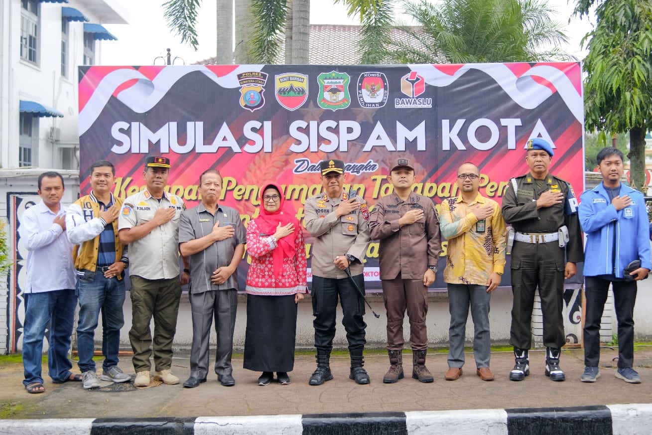 Wali Kota Hadiri Simulasi Sistem Pengamanan Tahapan Pemilu Serentak Tahun 2023 di Wilayah Kota Pematang Siantar