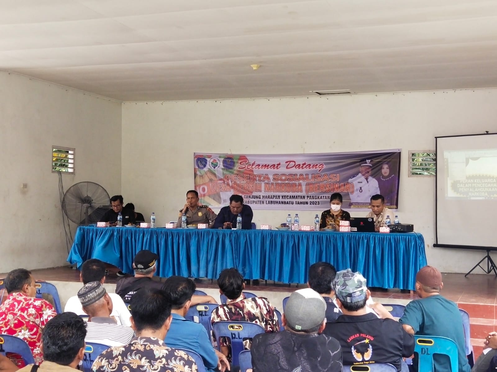 Polres Labuhanbatu Sosialisasi Bahaya Narkoba di Desa Tanjung Harapan