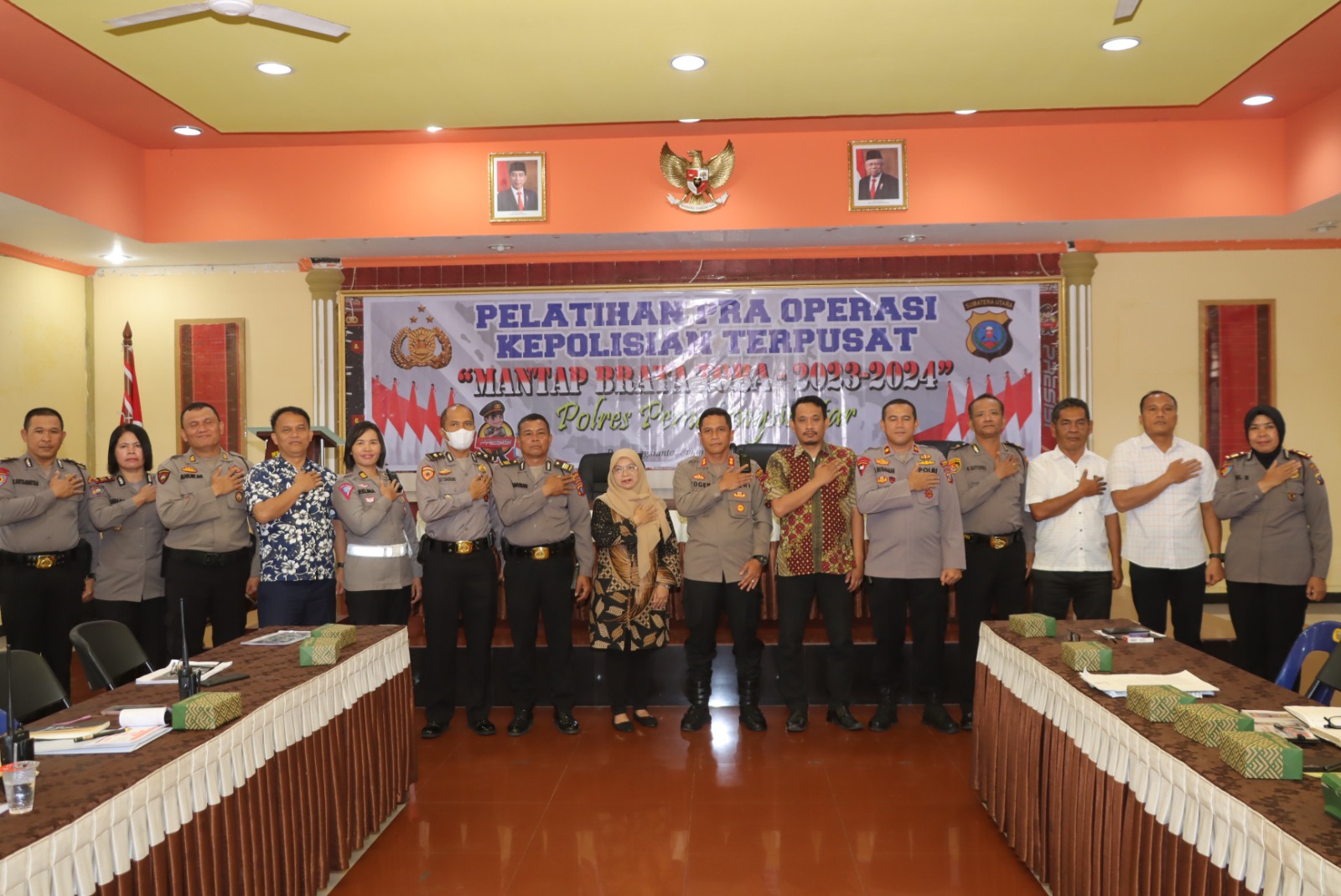 Polres Pematang Siantar Laksanakan Pelatihan Pra Ops Mantap Brata Toba 2023-2024