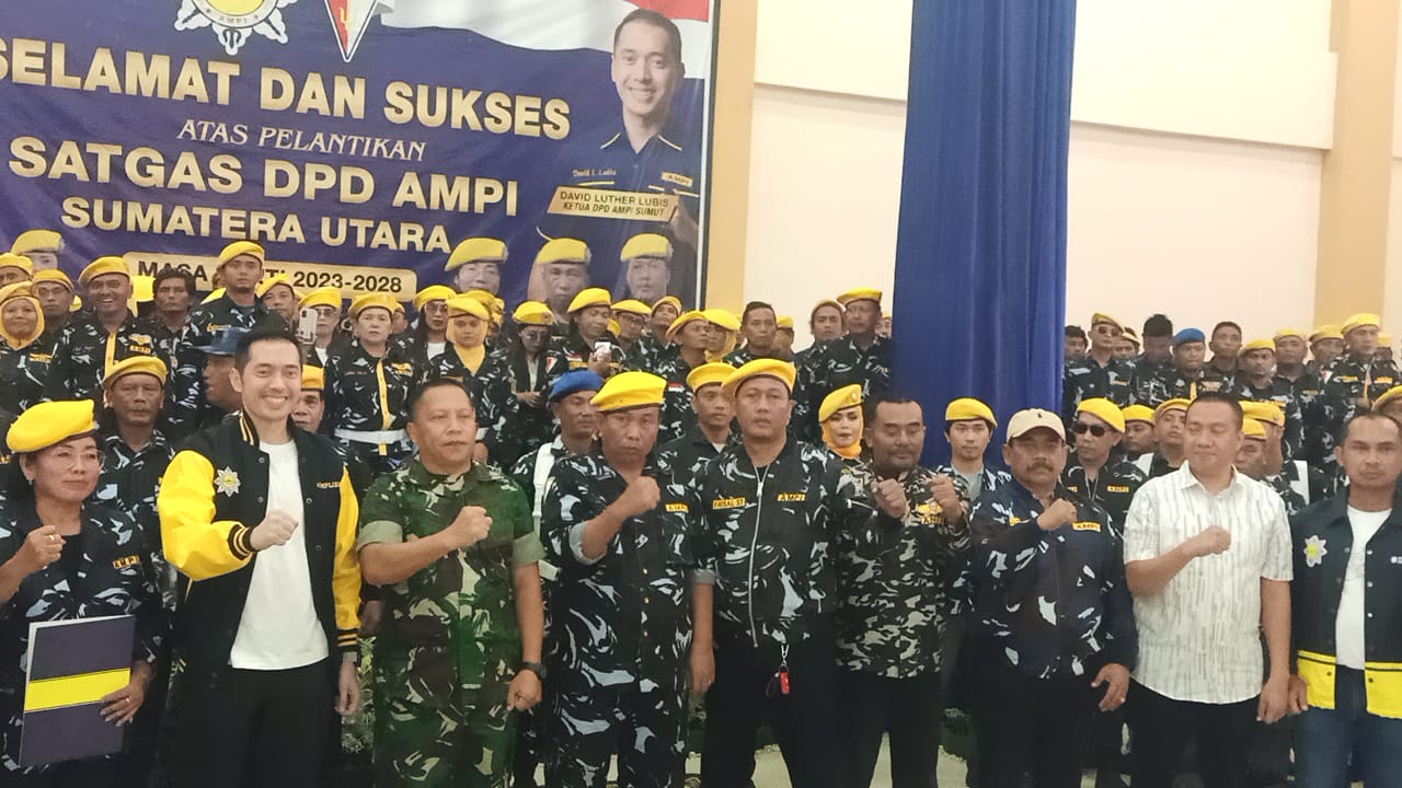 Ribuan Kader AMPI Hadiri Pelantikan  Satgas AMPI Sumut, David Luther: Jaga Kekondusifan di Sumut