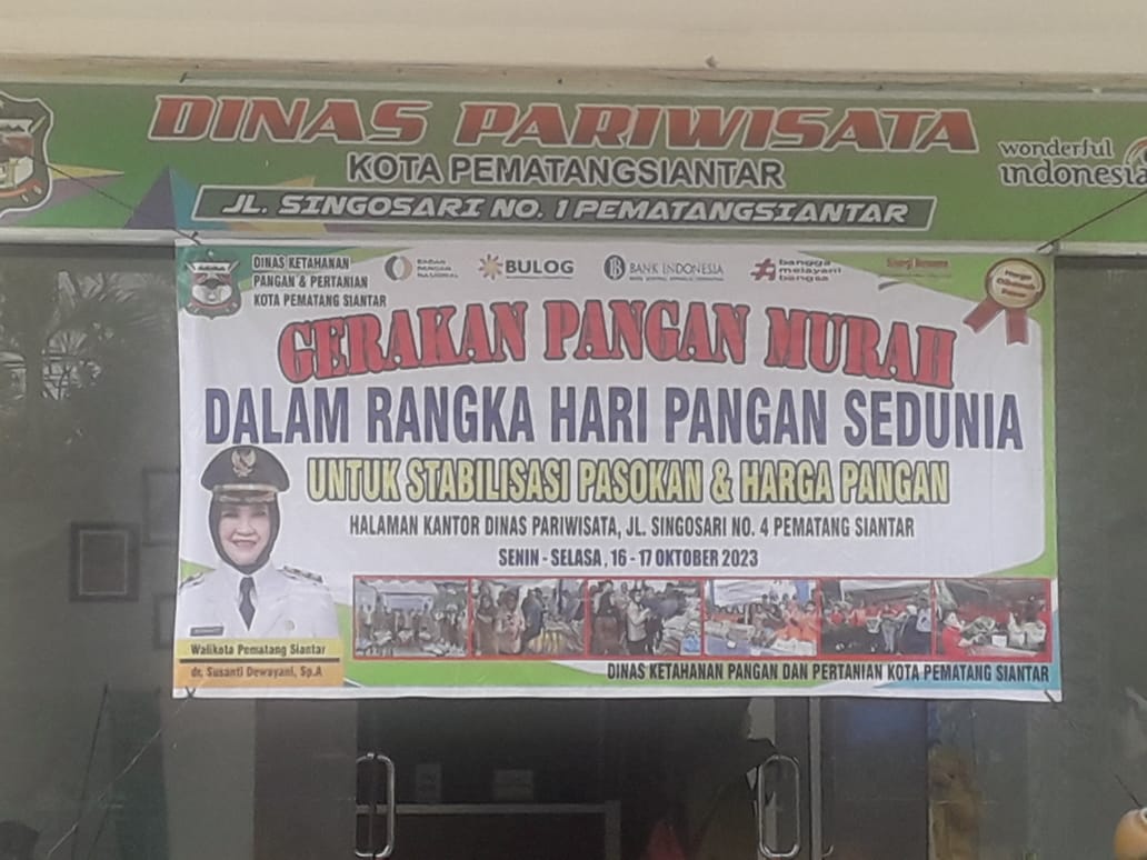Peringati Hari Pangan Sedunia, Pemko Pematang Siantar Melalui Dinas DKPP Selenggarakan Gerakan Pangan Murah, Berikut Hari dan Waktunya