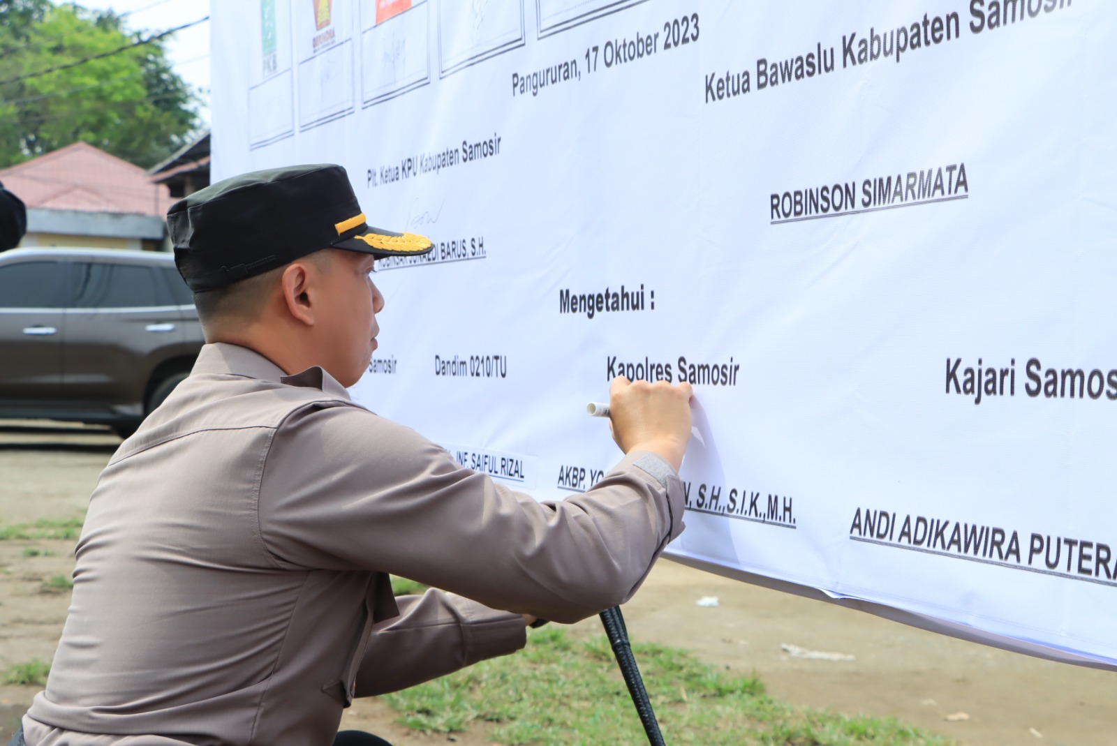 Deklarasi Pemilu Damai 2024 di Wilayah Hukum Polres Samosir