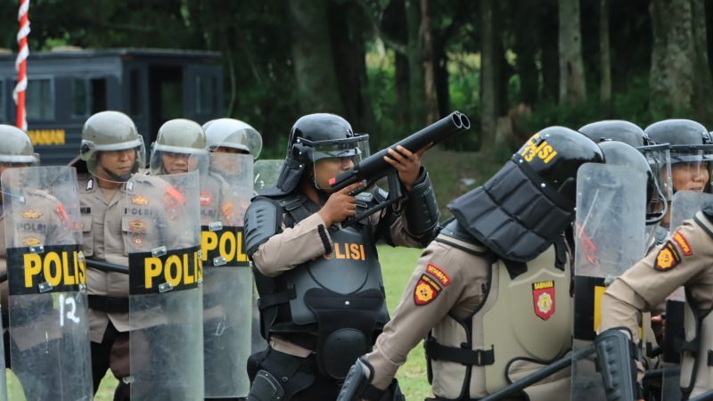 Polres Samosir Gelar Simulasi Sispamkota Jelang Pemilu Tahun 2024