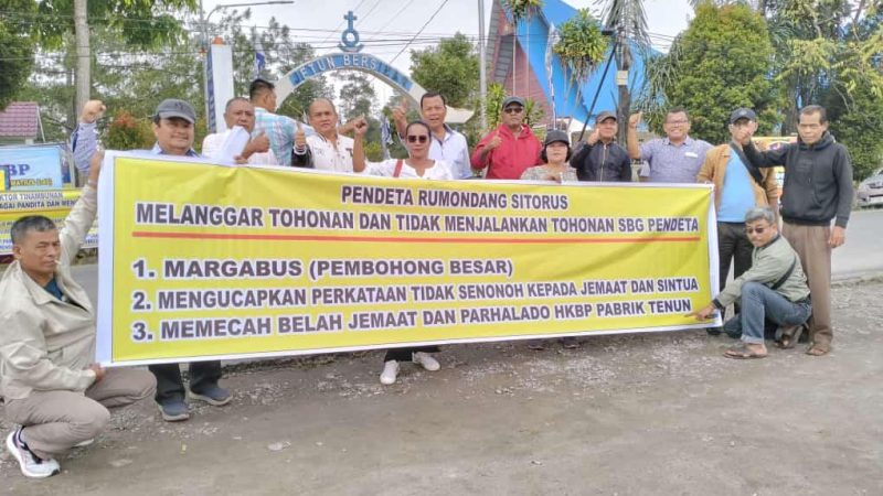 Jemaat HKBP Pabrik Tenun Sebut Pdt Rumondang Sitorus Melanggar Tohonan