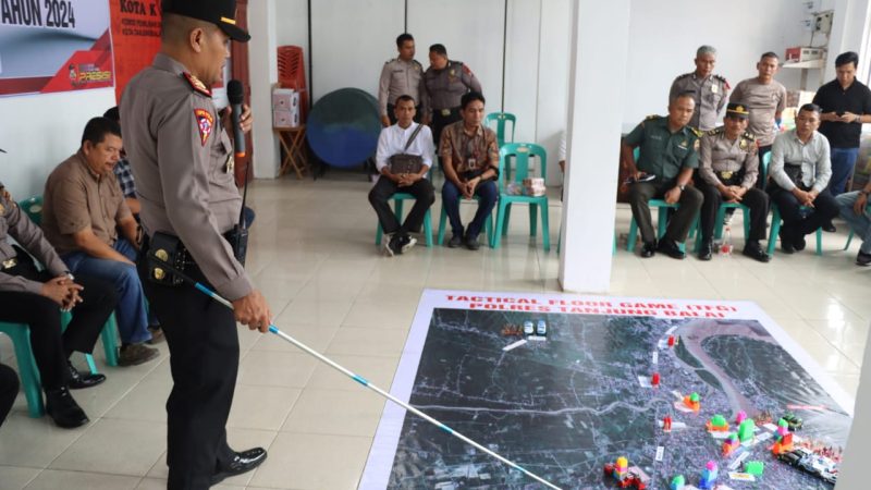 Polres Tanjung Balai Gelar Tactical Floor Game Operasi Mantab Brata 2023-2024