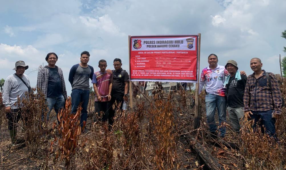 Polres Inhu Amankan Pelaku Karhutla di Aur Cina