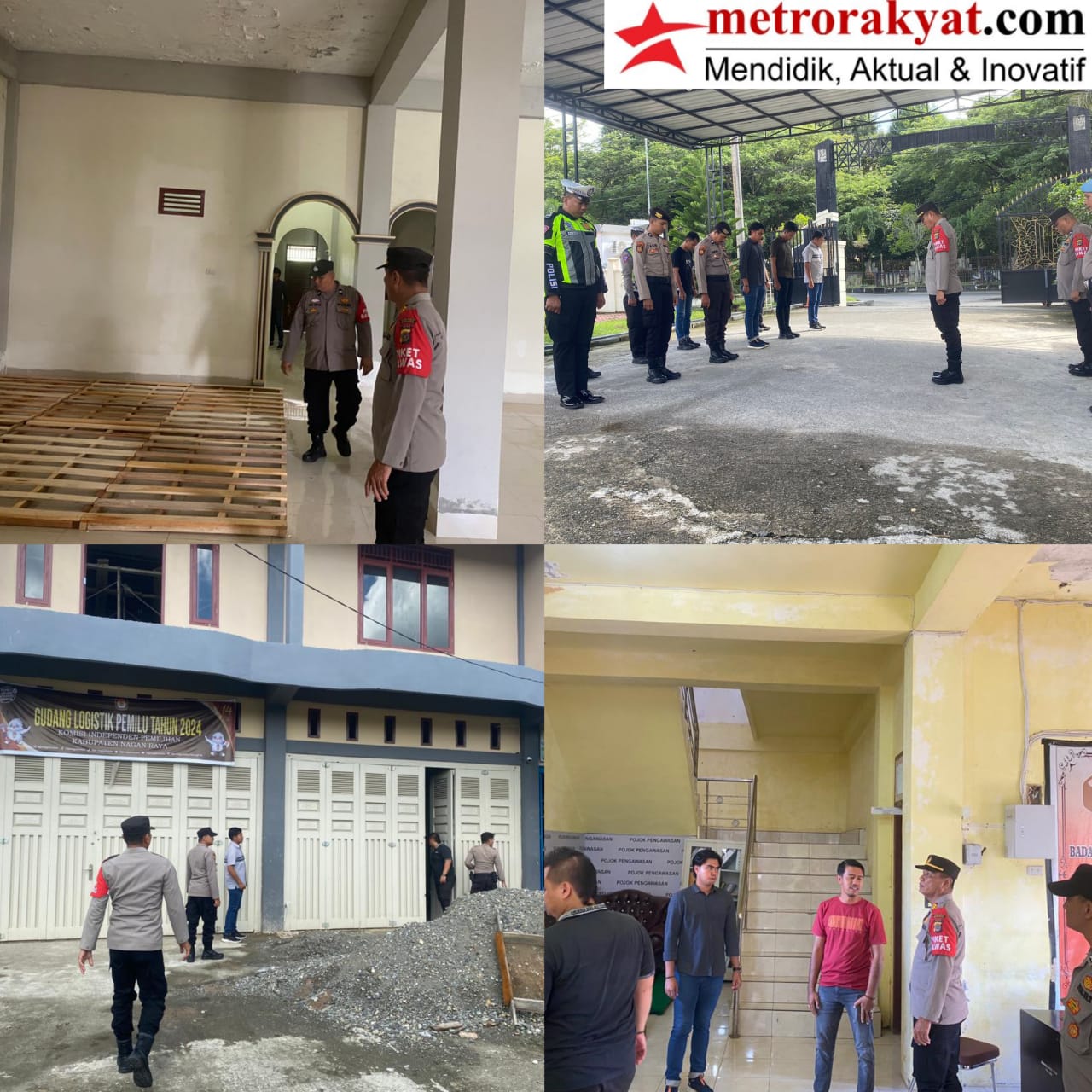 Polres Nagan Raya melaksanakan Patroli cipta kondisi dalam rangka persiapan pemilu