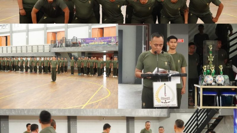 Korem 012/TU Menggelar Turnamen Futsal Log’in Cup 1 untuk Meningkatkan Semangat Berolahraga dan Jalin Silaturahmi