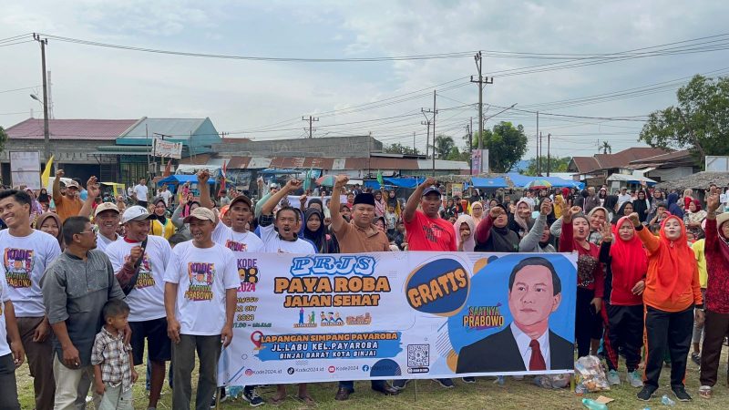 Jalan Sehat Ribuan Peserta, Prabowo-Gibran Menggema di Binjai