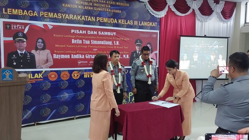 Sertijab dan Pisah Sambut Kepala Lembaga Pemasyarakatan Lapas Pemuda Kelas III Langkat