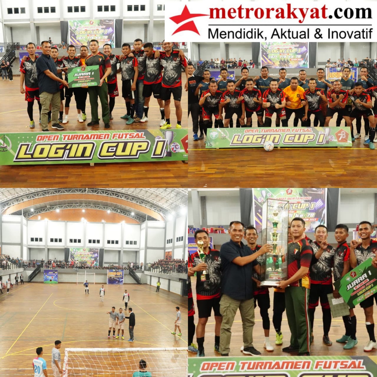 Danrem 012/TU Serahkan Piala Bergilir HUT TNI Kepada Juara l