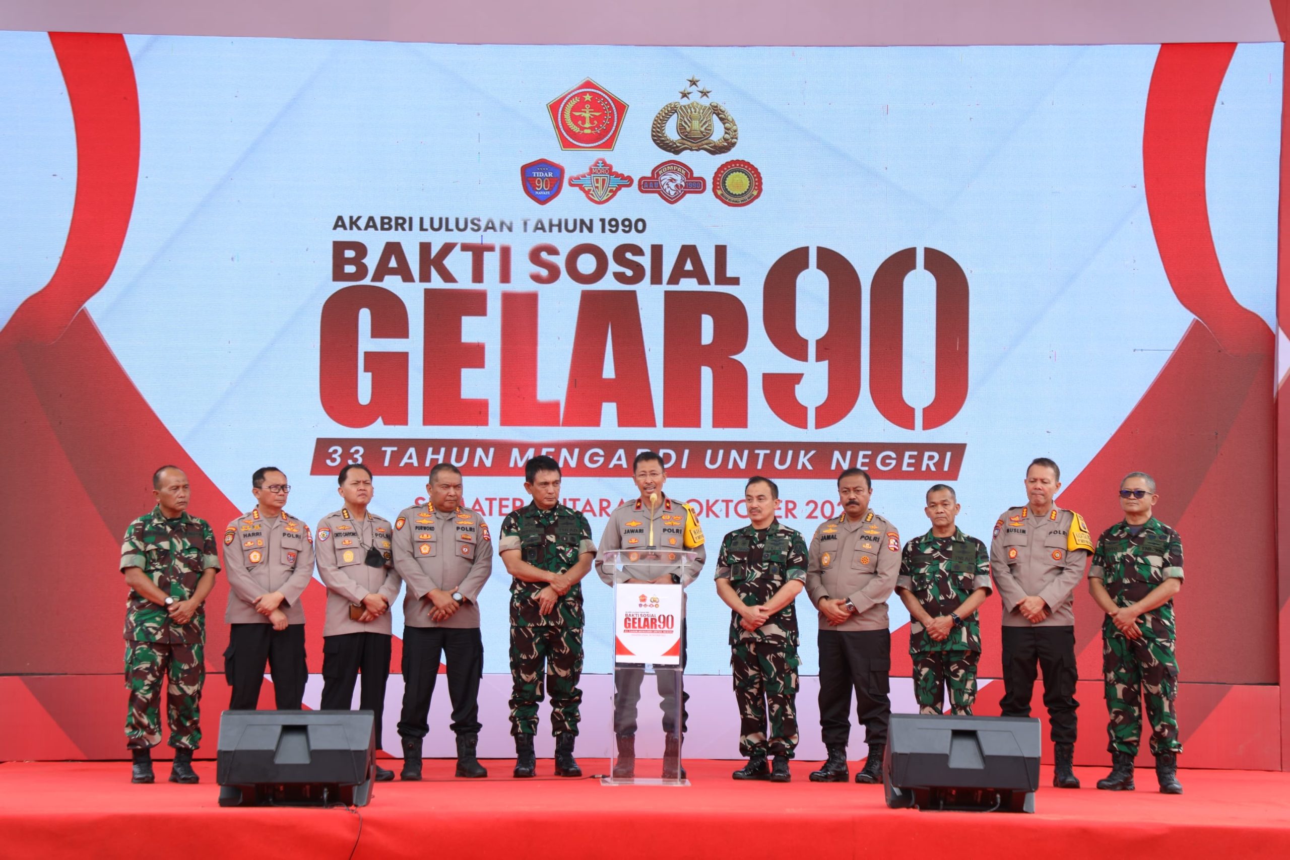 Polda Sumut Bersama Kodam I BB Menggelar Bakti Sosial Alumni AKABRI 1990