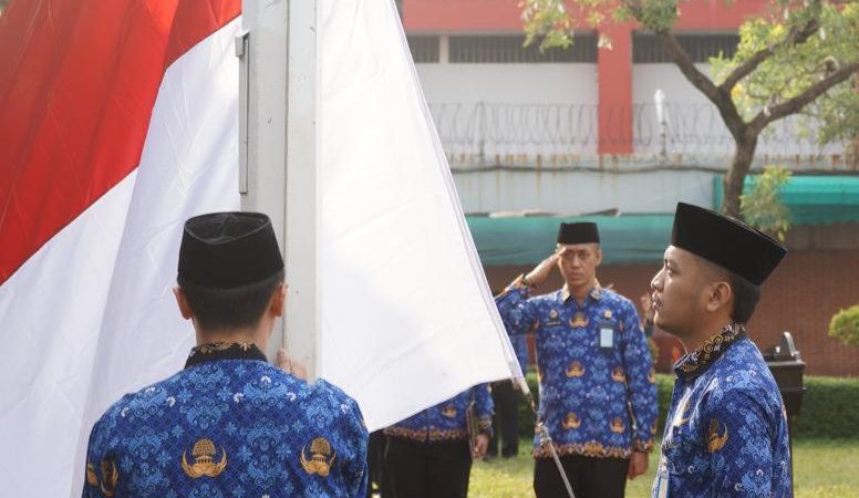 Rapatkan Barisan, Rutan Cipinang Gelar Upacara Hari Sumpah Pemuda ke-95 Tahun 2023