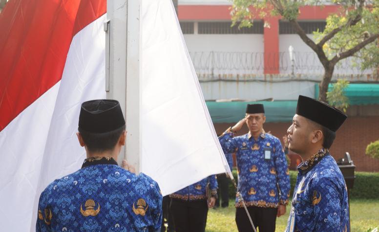 Rapatkan Barisan, Rutan Cipinang Gelar Upacara Hari Sumpah Pemuda ke-95 Tahun 2023
