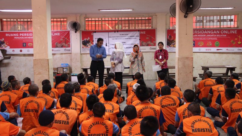 Edukasi Pembelaan Dalam Proses Peradilan, Penyuluh Hukum Kanwil Kumham DKI Jakarta Bagi WBP Rutan Cipinang