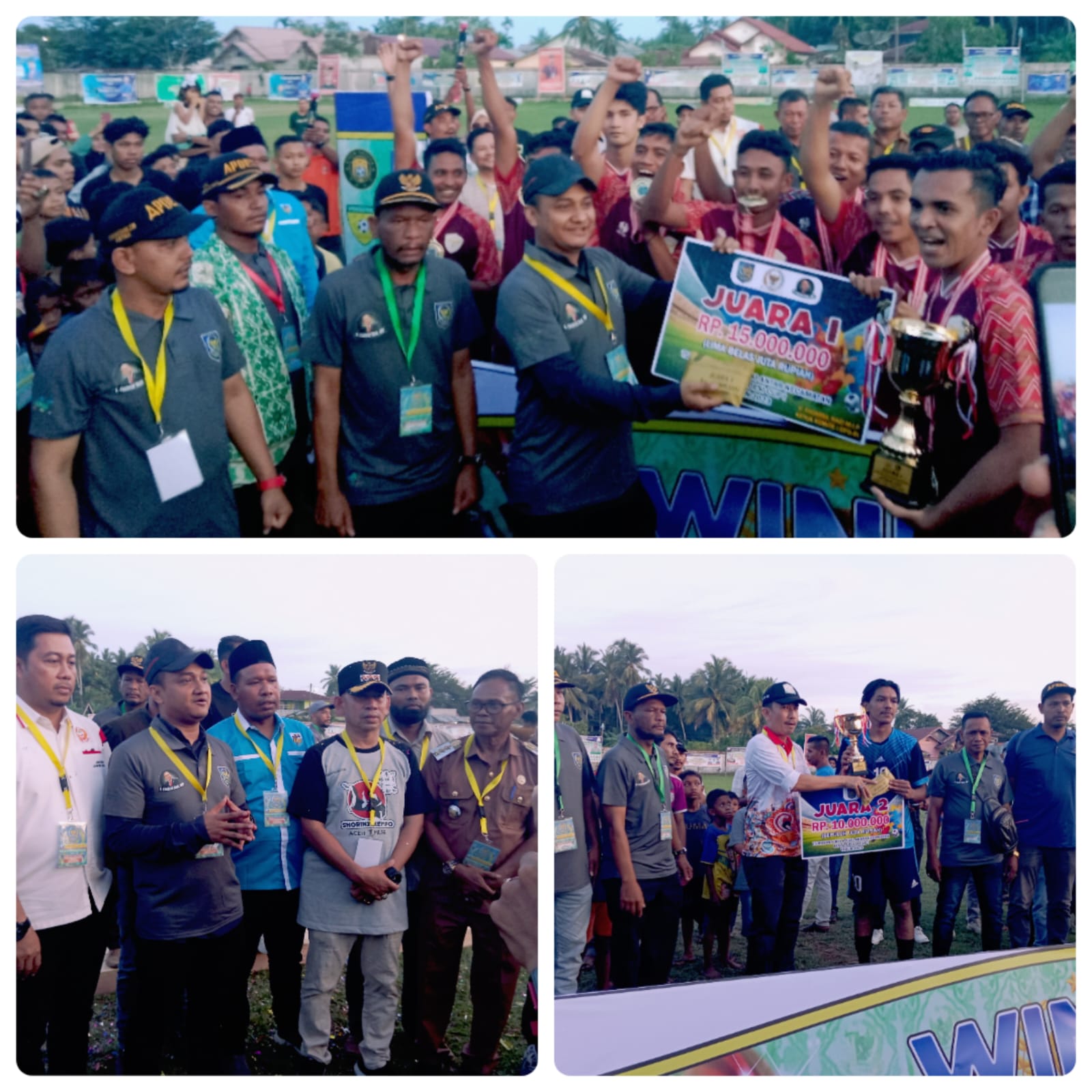 Piala APDESI Cup I 2023 Kecamatan Peudawa Rayeuk Keluar Sebagai Sang Juara I Tournamen Bola Kaki Antar Kecamatan Se-Aceh Timur