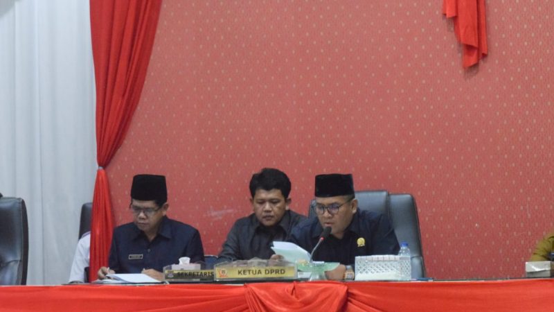 Empat Raperda Kabupaten Muratara Tahun Anggaran 2023 di Bahas di Paripurna
