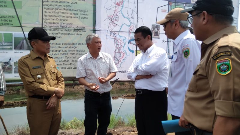 Kunjungan Mentan Di Desa Palu, Optimis Sumsel Mampu Menjadi Salah Satu Tulang Punggung Pangan Nasional