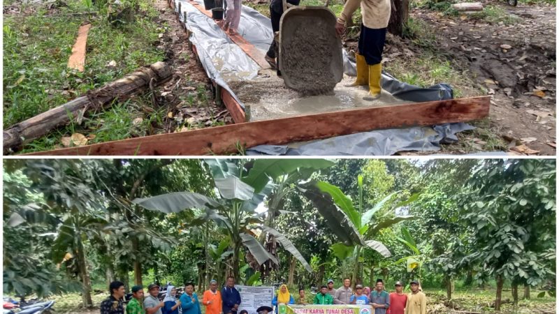 Warga Inhu Goro Bangun Jalan Produksi