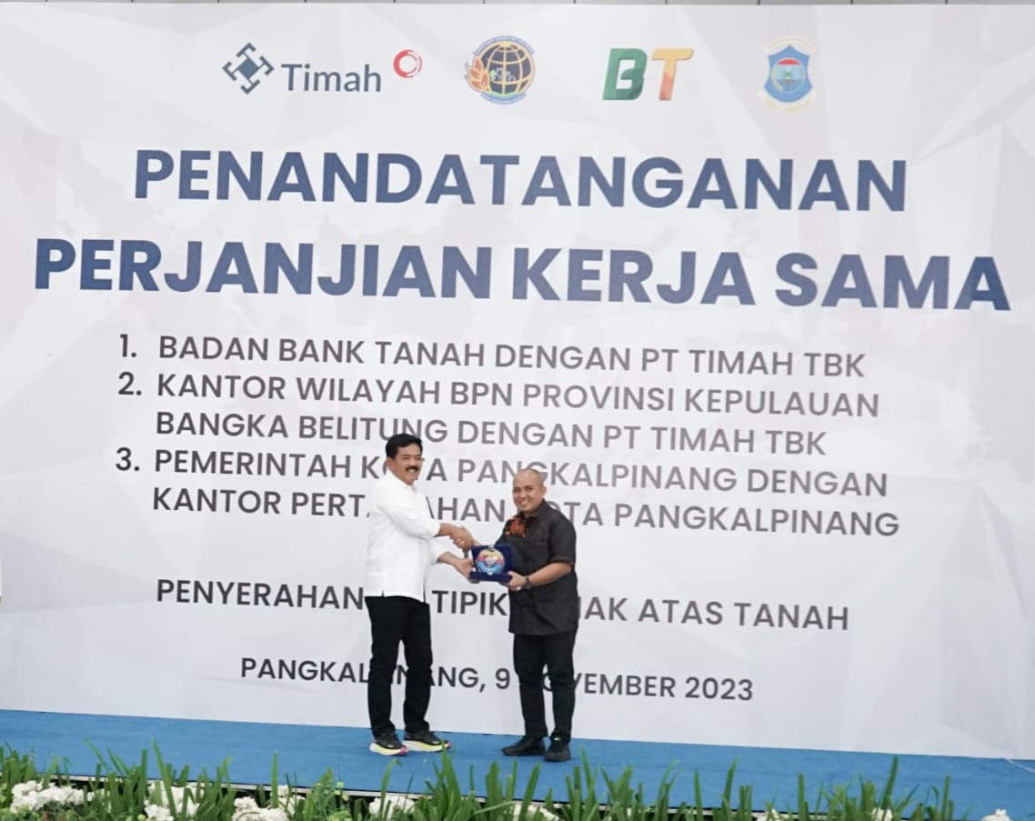 Menteri ATR/BPN, Marsekal TNI (Purn) Hadi Tjahjanto Apresiasi Perjanjian Kerja Sama dengan Pemkot Pangkalpinang