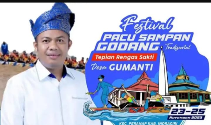 Dody Irawan Bakaghojo Buka Festival Akbar Pacu Sampan Godang Di Tepian Rengas Sakti Peranap Inhu