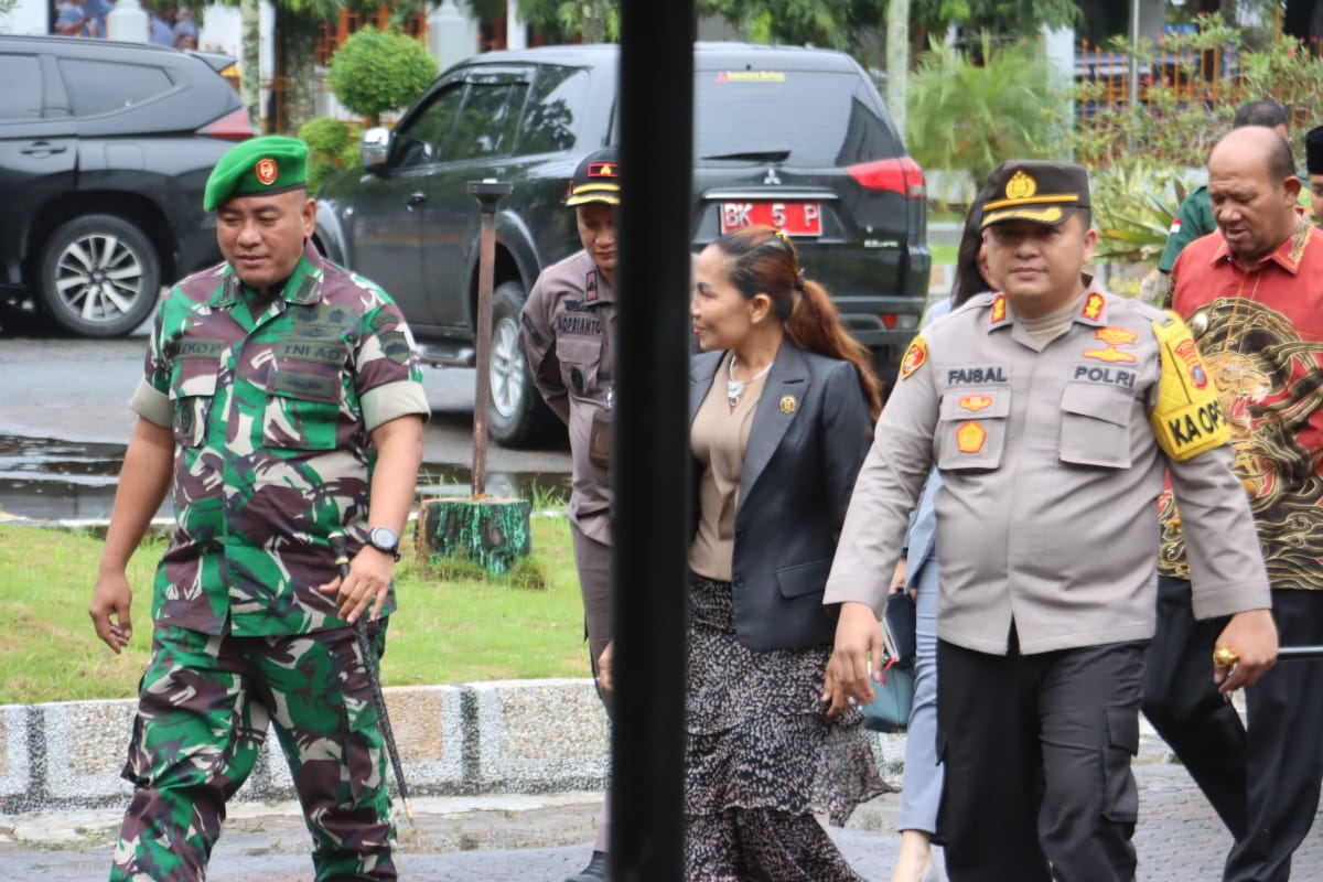 Kapolres Langkat hadiri Rapat Koordinasi Forkopimda Forkopimcam dan 3 Pilar se-Kabupaten Langkat