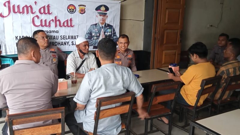 Jum’at Curhat Kapolsek Rantau Selamat Ajak Masyarakat Basmi Narkoba