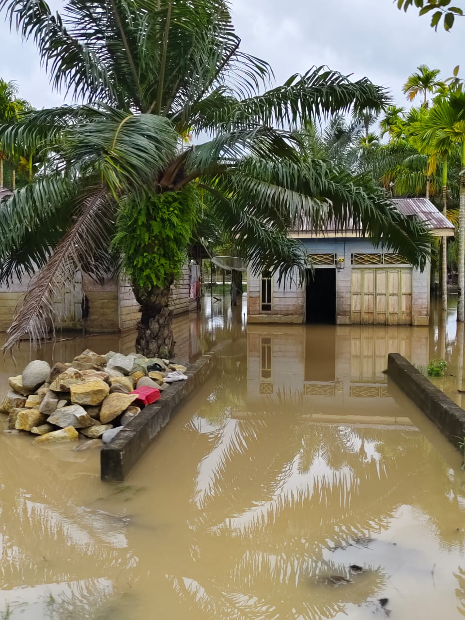 Ratusan Rumah Warga Di Kecamatan Rundeng Masih Terendem Air Banjir